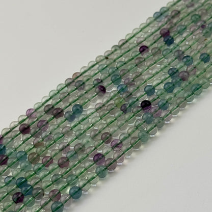 Rainbow Fluorite (Green Fluorite) Beads - Polished Round (A Quality)