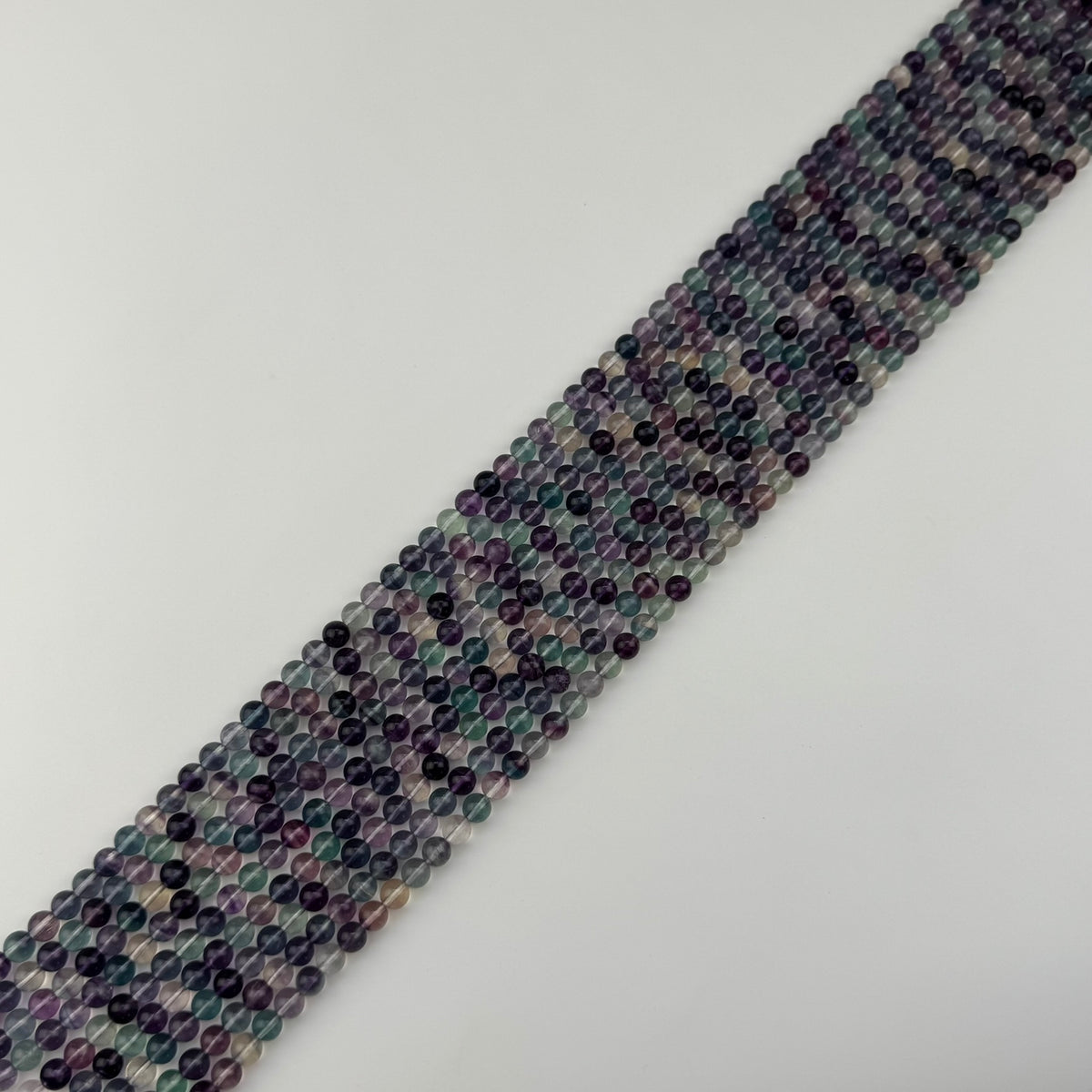 Rainbow Fluorite Beads - Polished Round - (AA Quality)