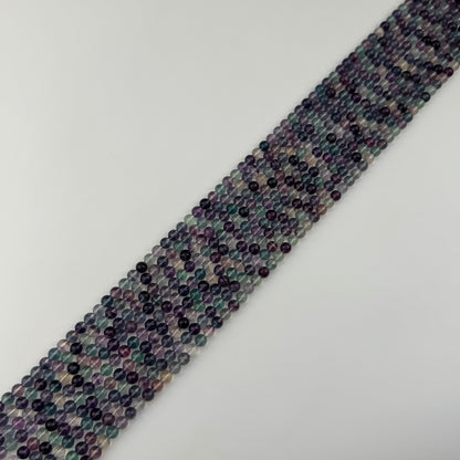 Rainbow Fluorite Beads - Polished Round - (AA Quality)