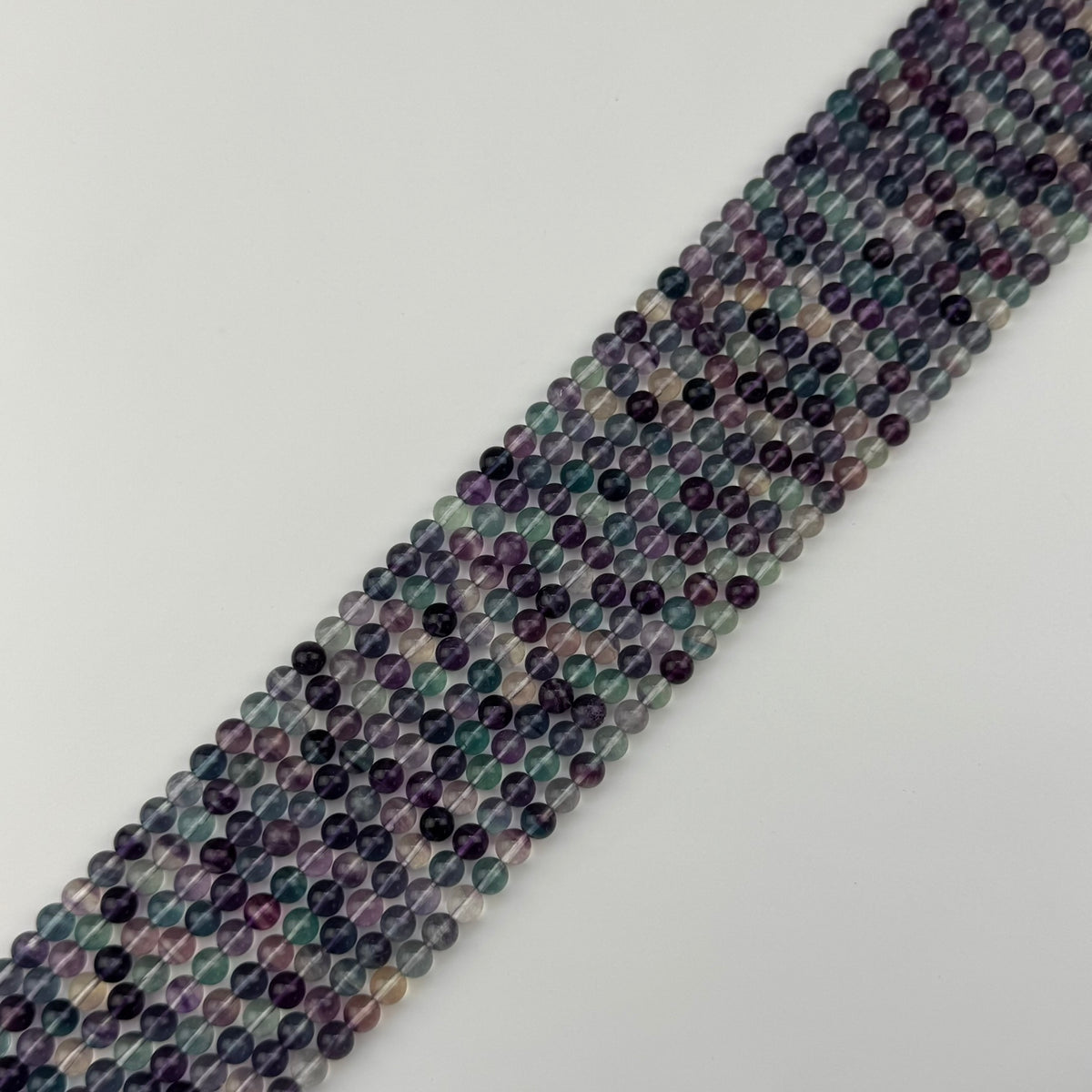 Rainbow Fluorite Beads - Polished Round - (AA Quality)