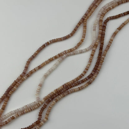 Rare Pink Mother Of Pearl Beads - Polished Rondelle