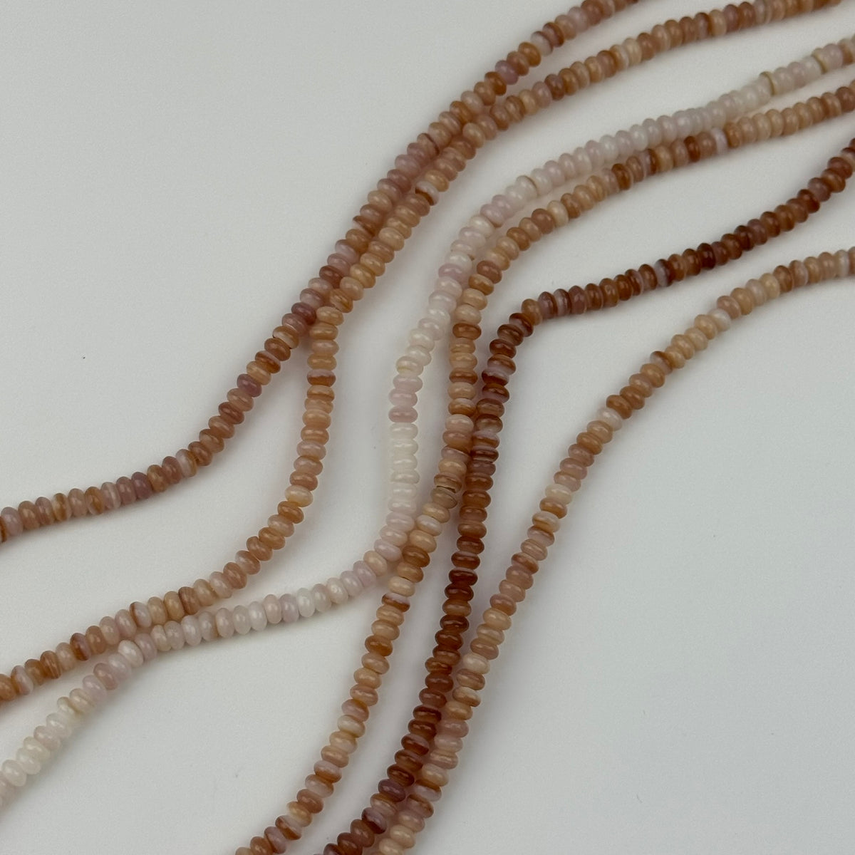 Rare Pink Mother Of Pearl Beads - Polished Rondelle