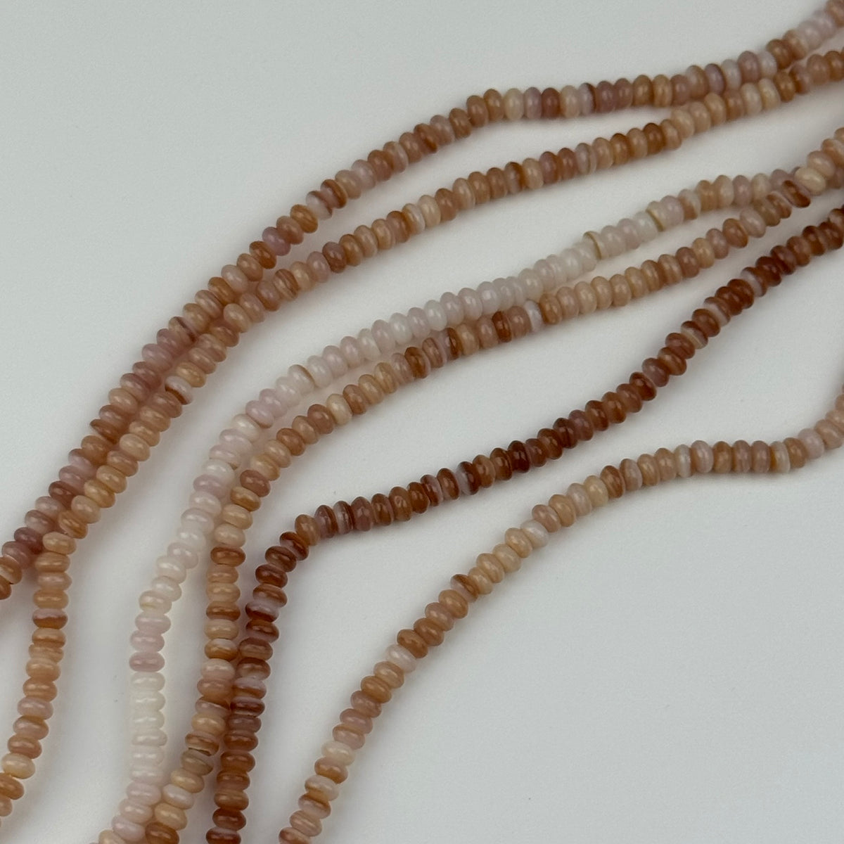 Rare Pink Mother Of Pearl Beads - Polished Rondelle