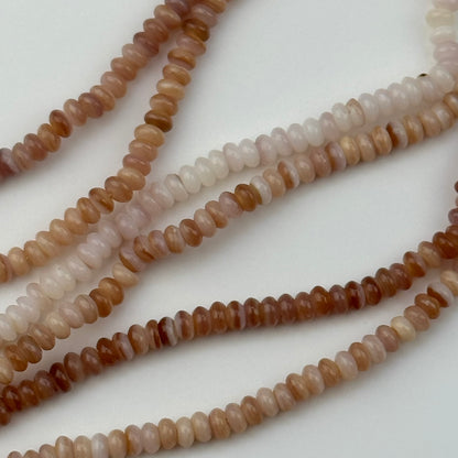 Rare Pink Mother Of Pearl Beads - Polished Rondelle