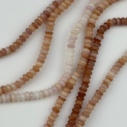 Rare Pink Mother Of Pearl Beads - Polished Rondelle
