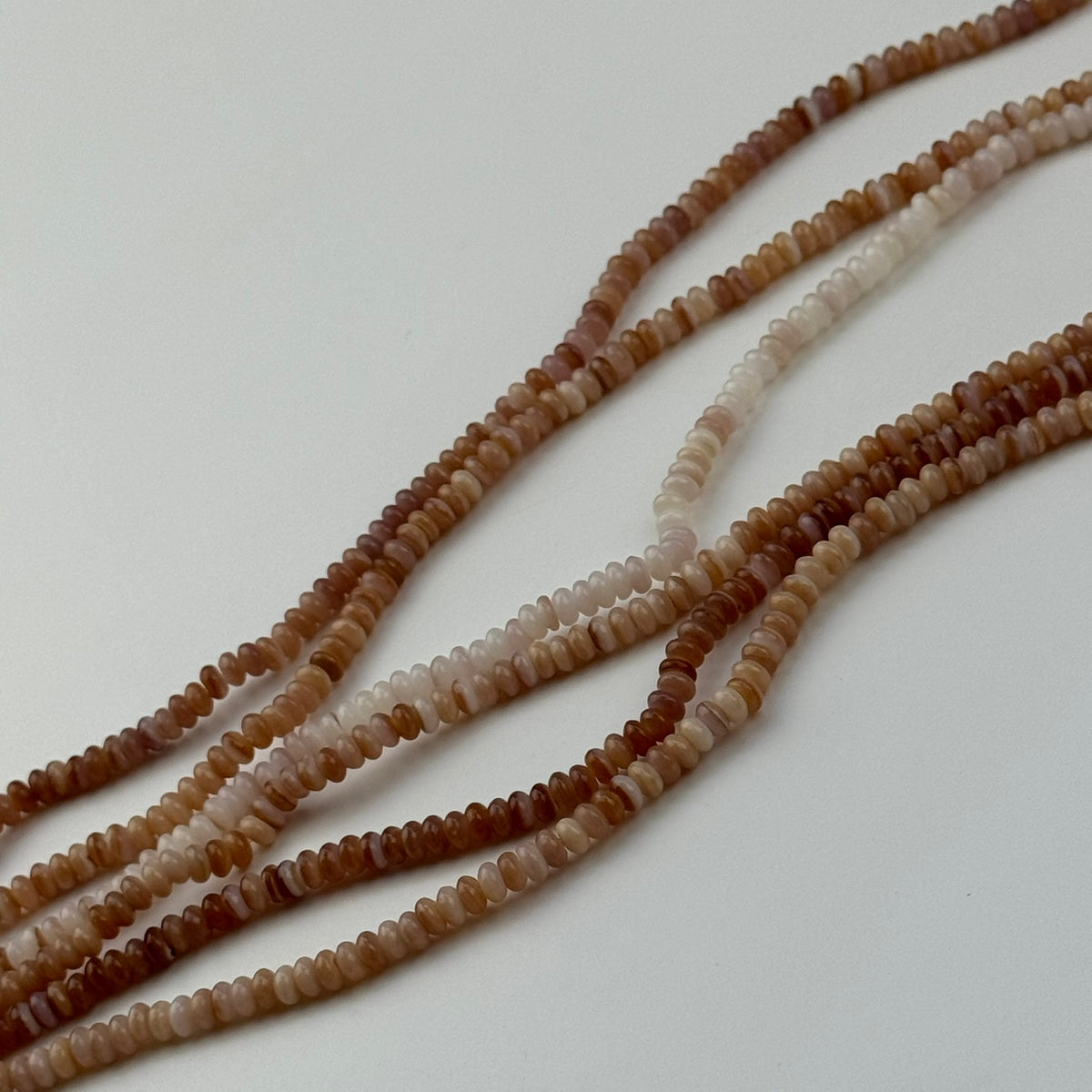 Rare Pink Mother Of Pearl Beads - Polished Rondelle