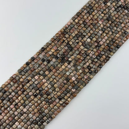 Rhodochrosite Square Beads
