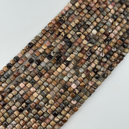 Rhodochrosite Square Beads
