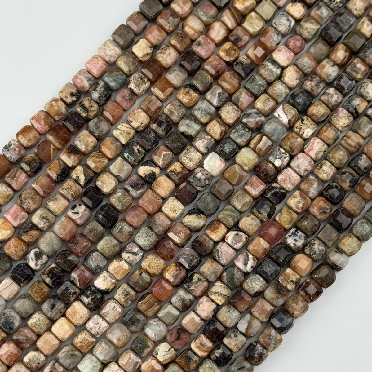 Rhodochrosite Square Beads