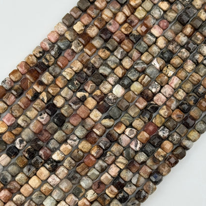 Rhodochrosite Square Beads