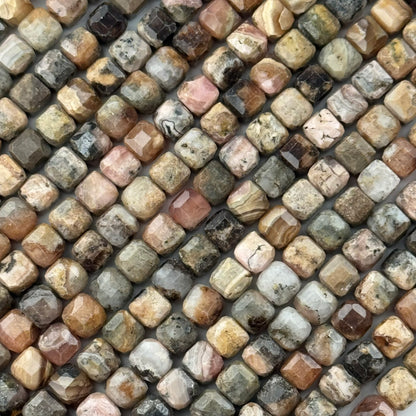 Rhodochrosite Square Beads