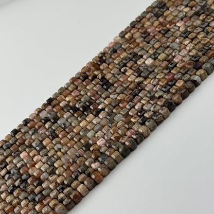 Rhodochrosite Square Beads