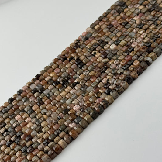Rhodochrosite Square Beads