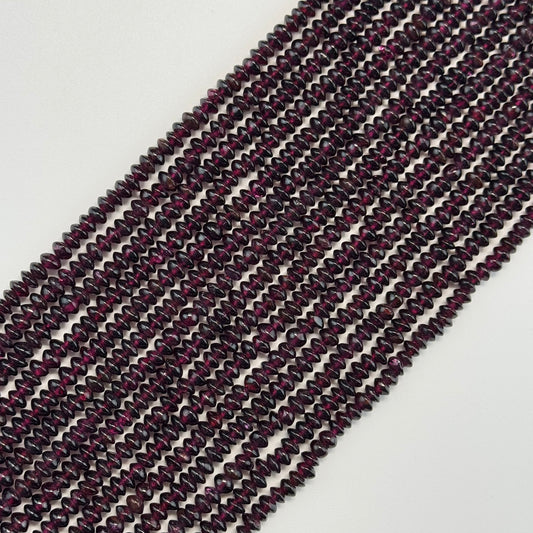 Garnet Polished Spaceship Gemstone Beads (A Quality)