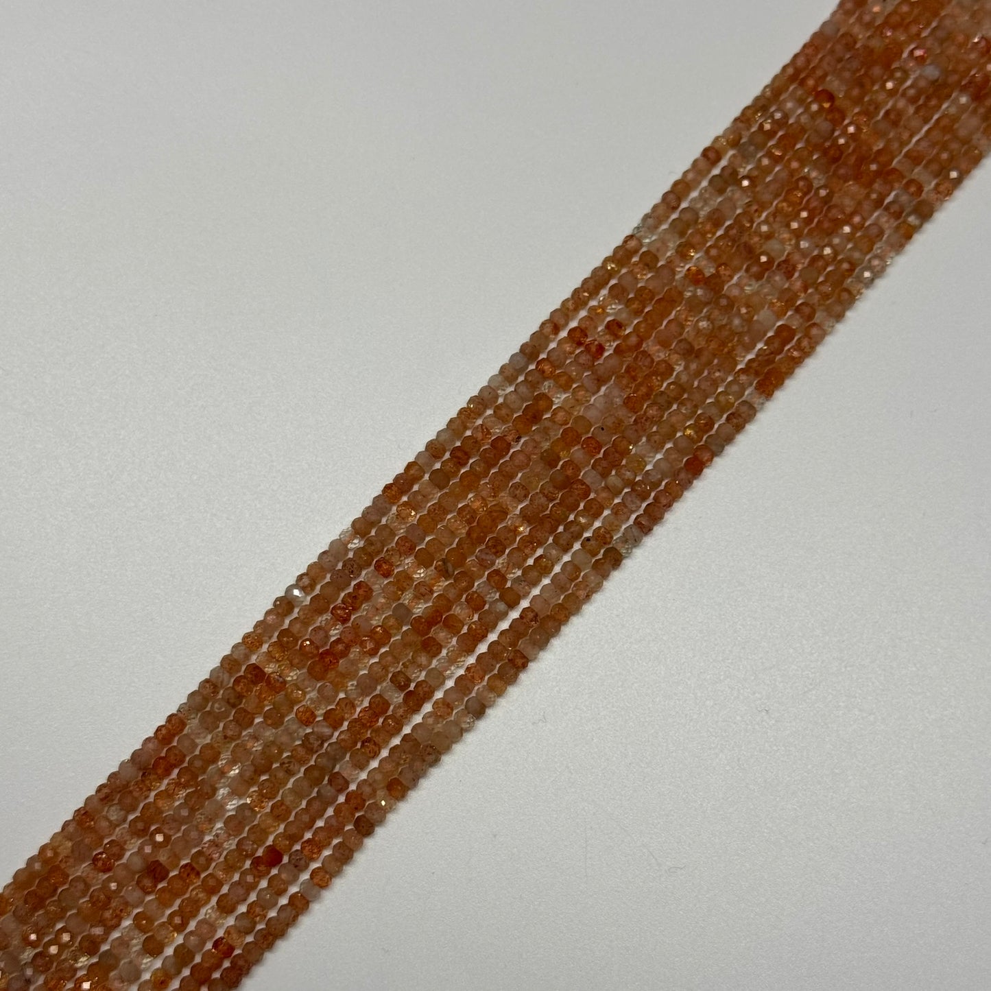 Sunstone Faceted Rondelle Beads (AAA Quality)
