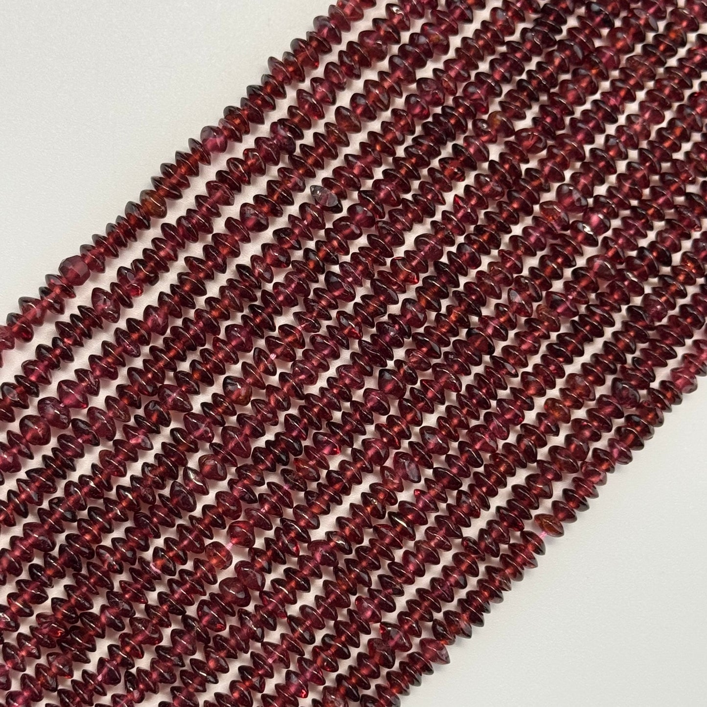 Garnet Polished Spaceship Gemstone Beads (A Quality)
