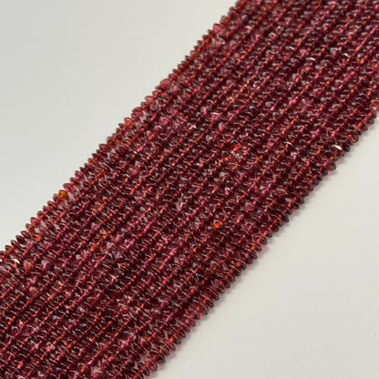 Garnet Polished Spaceship Gemstone Beads (A Quality)