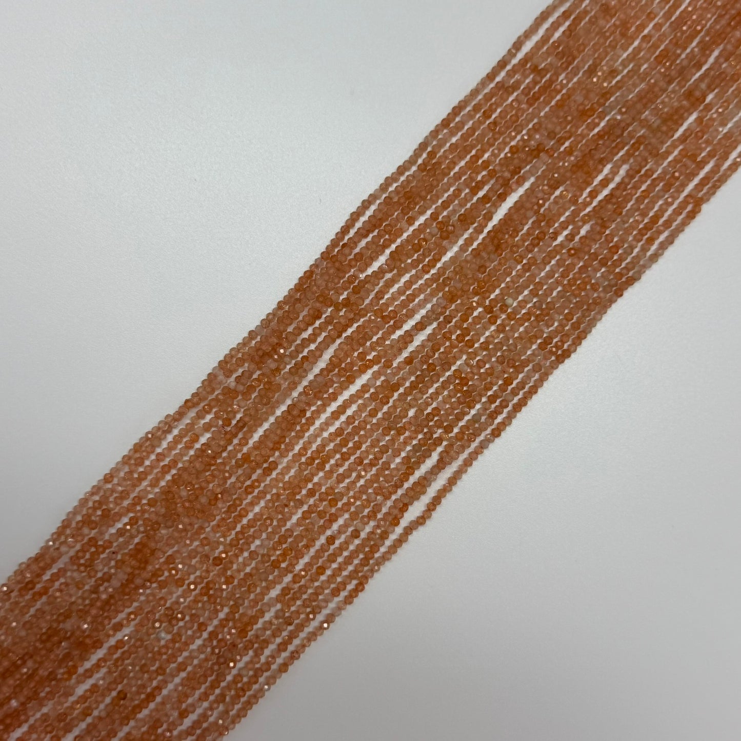 Sunstone Faceted Rondelle Beads (AAA Quality)