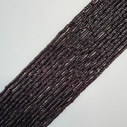 Garnet Polished Heishi Gemstone Beads (A Quality)