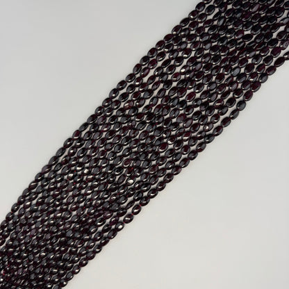 Garnet Polished Oval Gemstone Beads (A Quality)