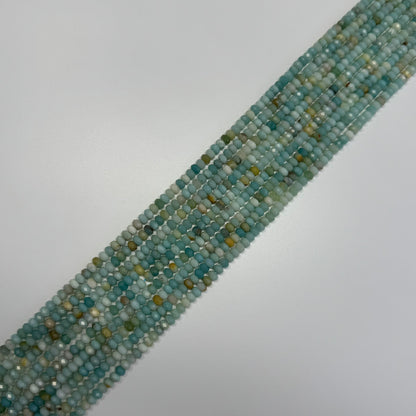 Jasper Ocean Faceted Rondelle Beads