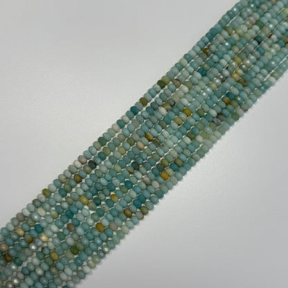 Jasper Ocean Faceted Rondelle Beads