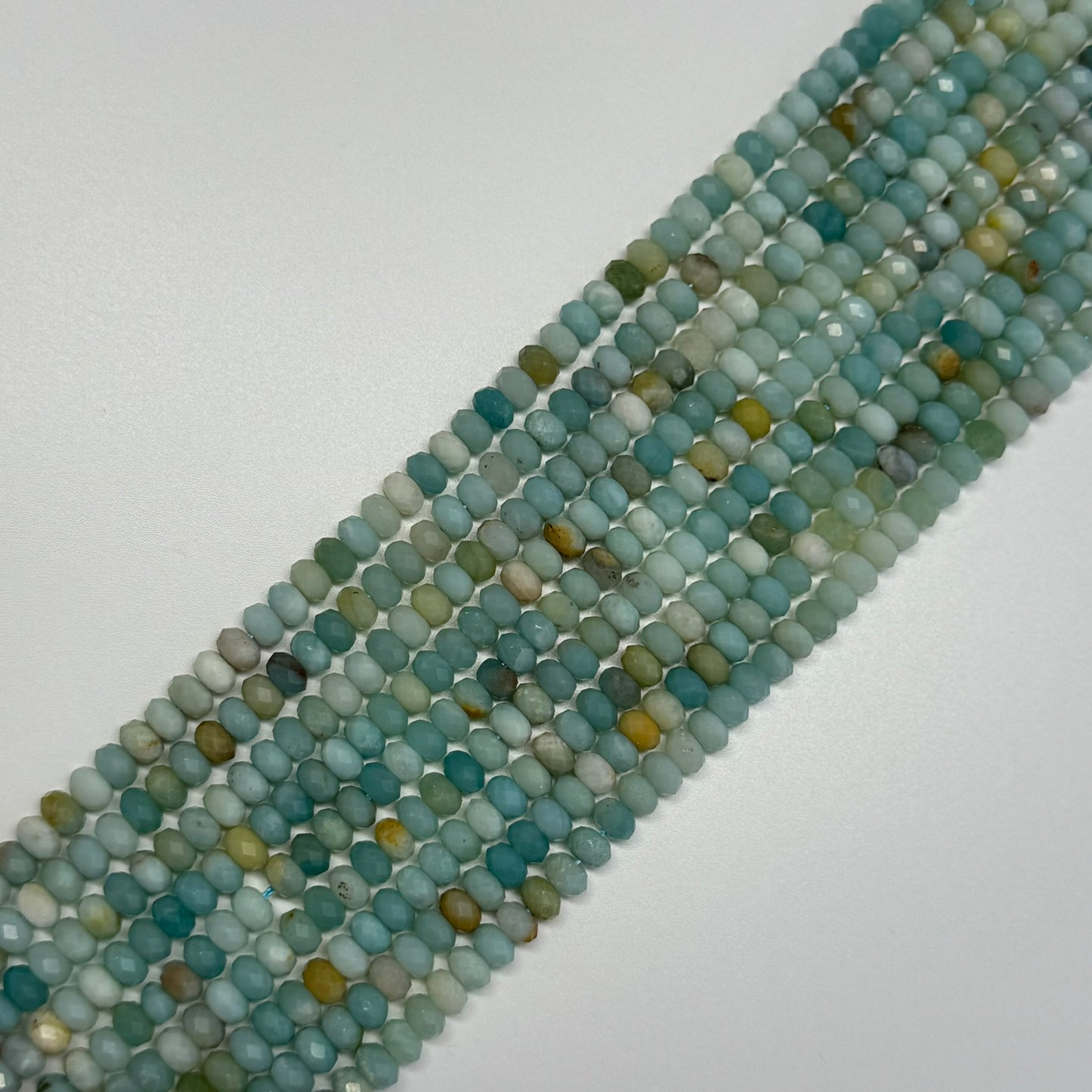 Jasper Ocean Faceted Rondelle Beads