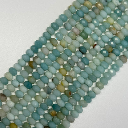 Jasper Ocean Faceted Rondelle Beads