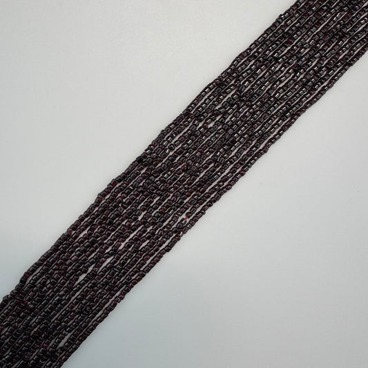 Garnet Polished Tube Gemstone Beads (AB Quality)