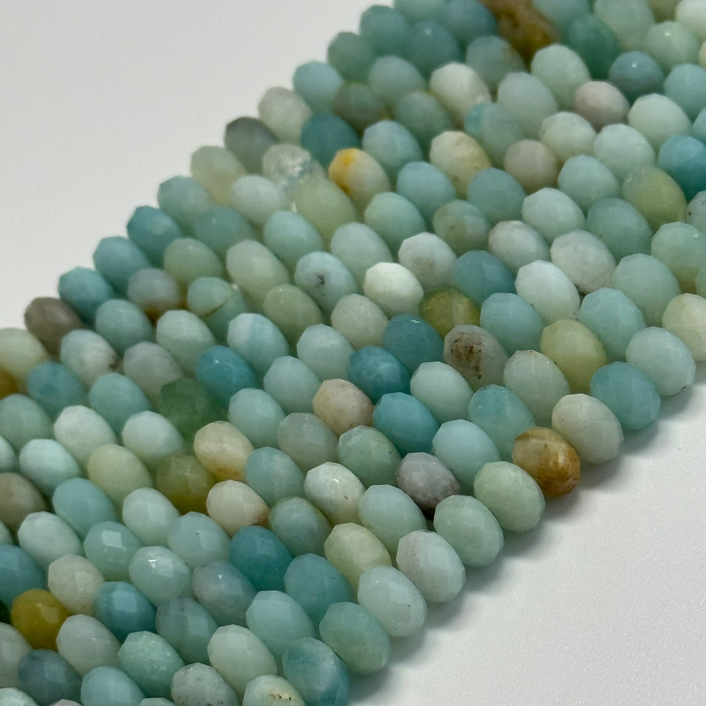 Jasper Ocean Faceted Rondelle Beads