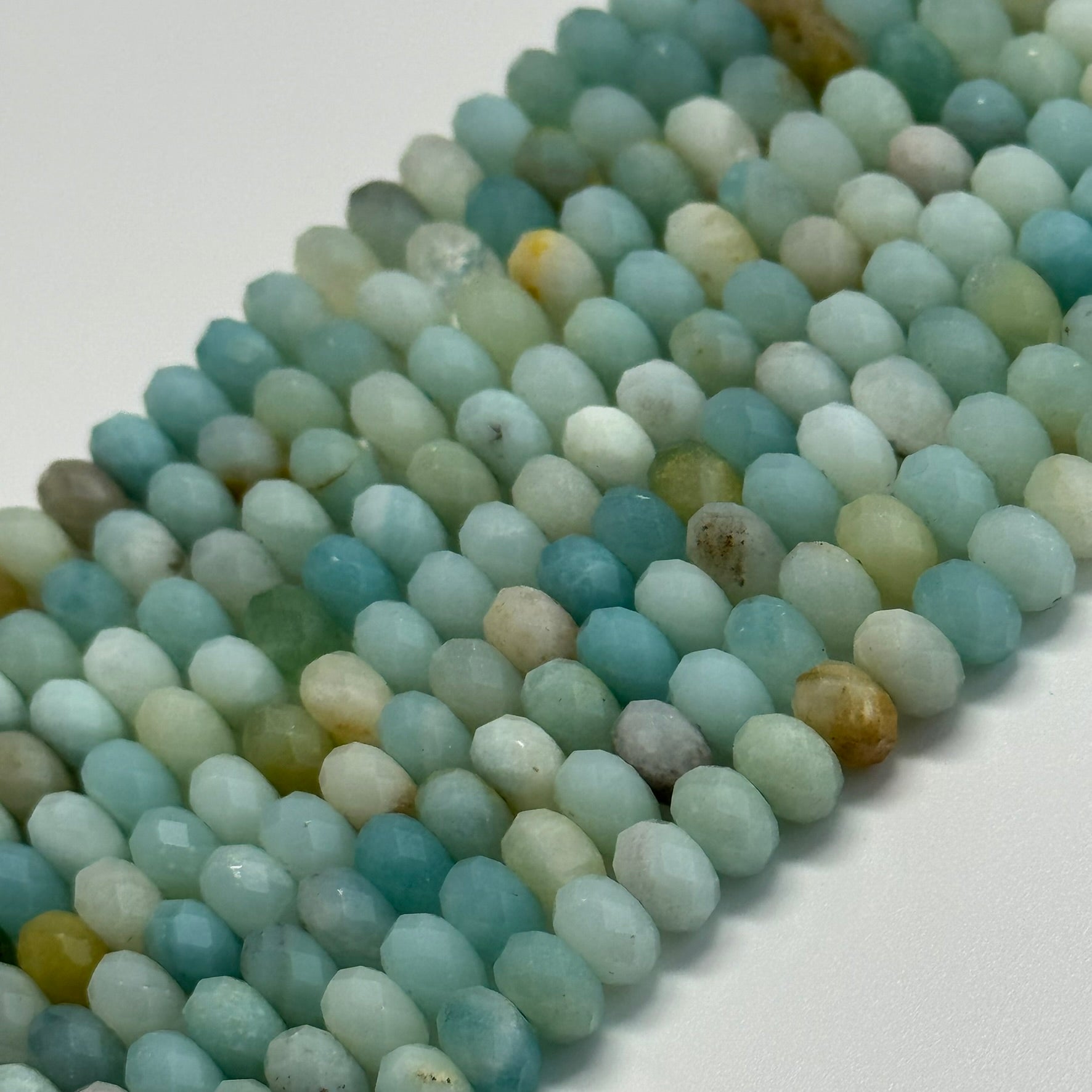 Jasper Ocean Faceted Rondelle Beads