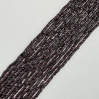 Garnet Polished Tube Gemstone Beads (AB Quality)