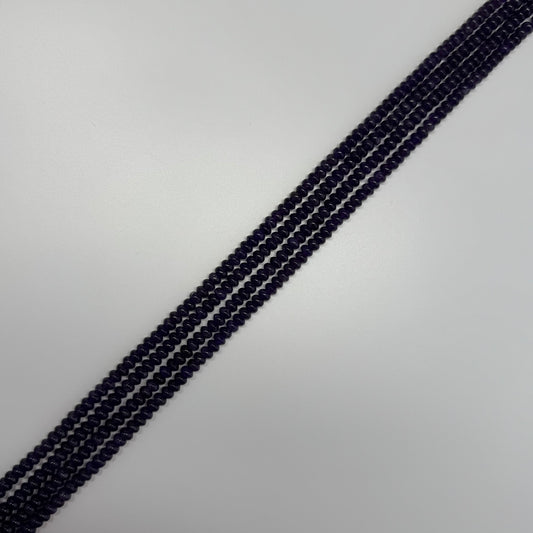 Amethyst Polished Rondelle Beads - (AA Quality)