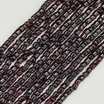 Garnet Polished Tube Gemstone Beads (AB Quality)