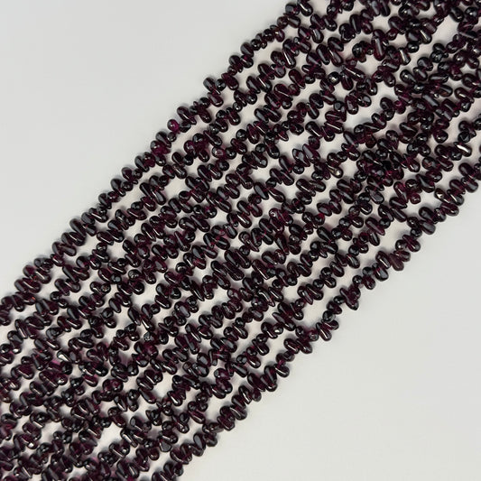 Garnet Polished Teardrop Gemstone Beads (A Quality)