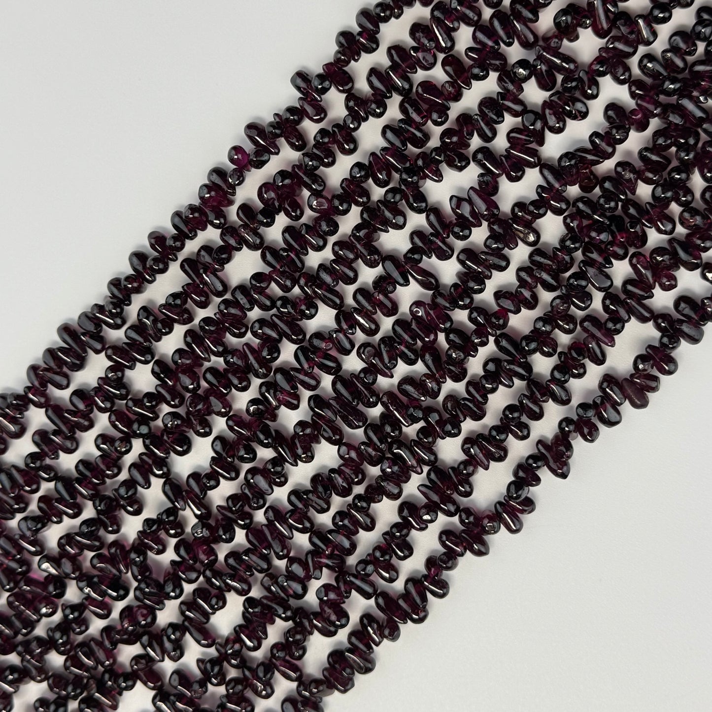 Garnet Polished Teardrop Gemstone Beads (A Quality)