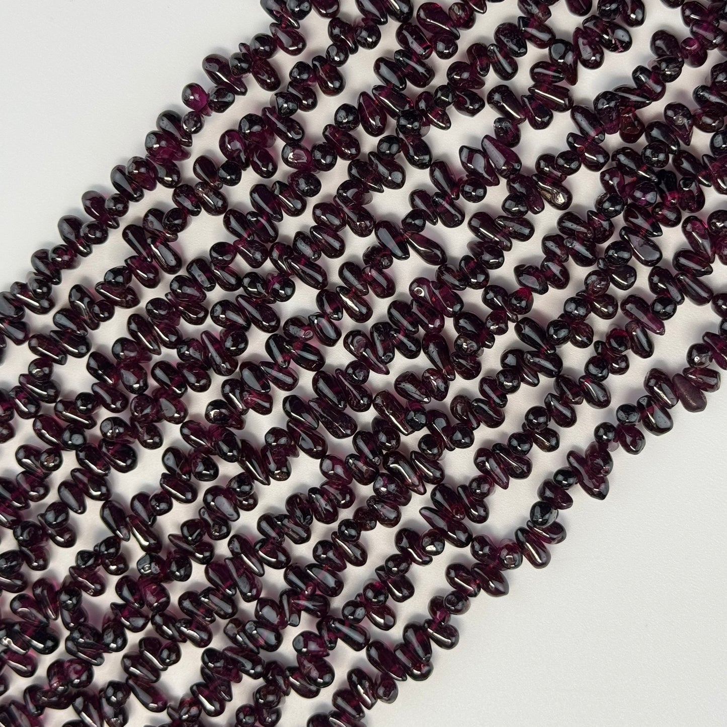 Garnet Polished Teardrop Gemstone Beads (A Quality)