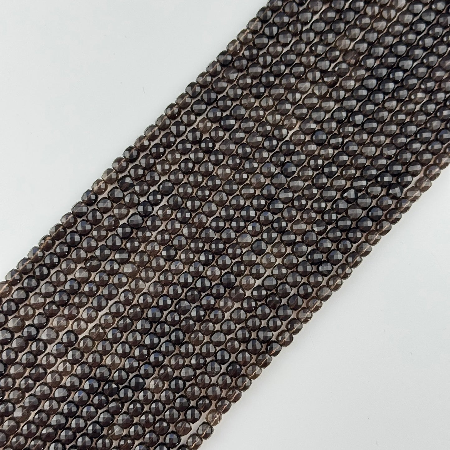 Smoky Quartz Square Beads