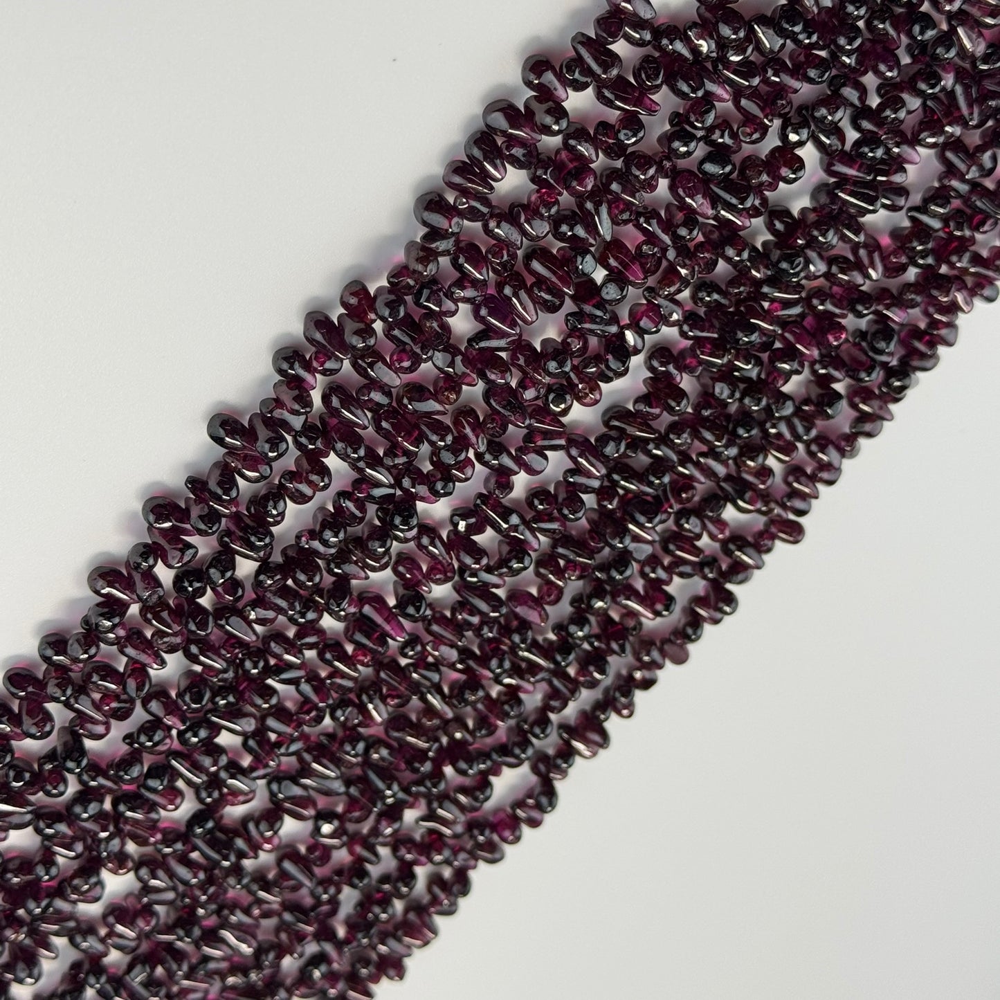 Garnet Polished Teardrop Gemstone Beads (A Quality)
