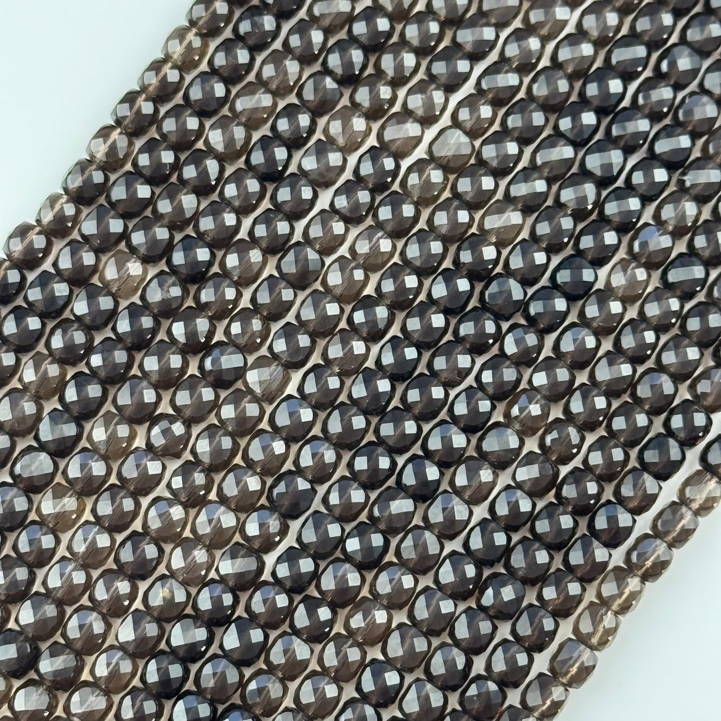 Smoky Quartz Square Beads