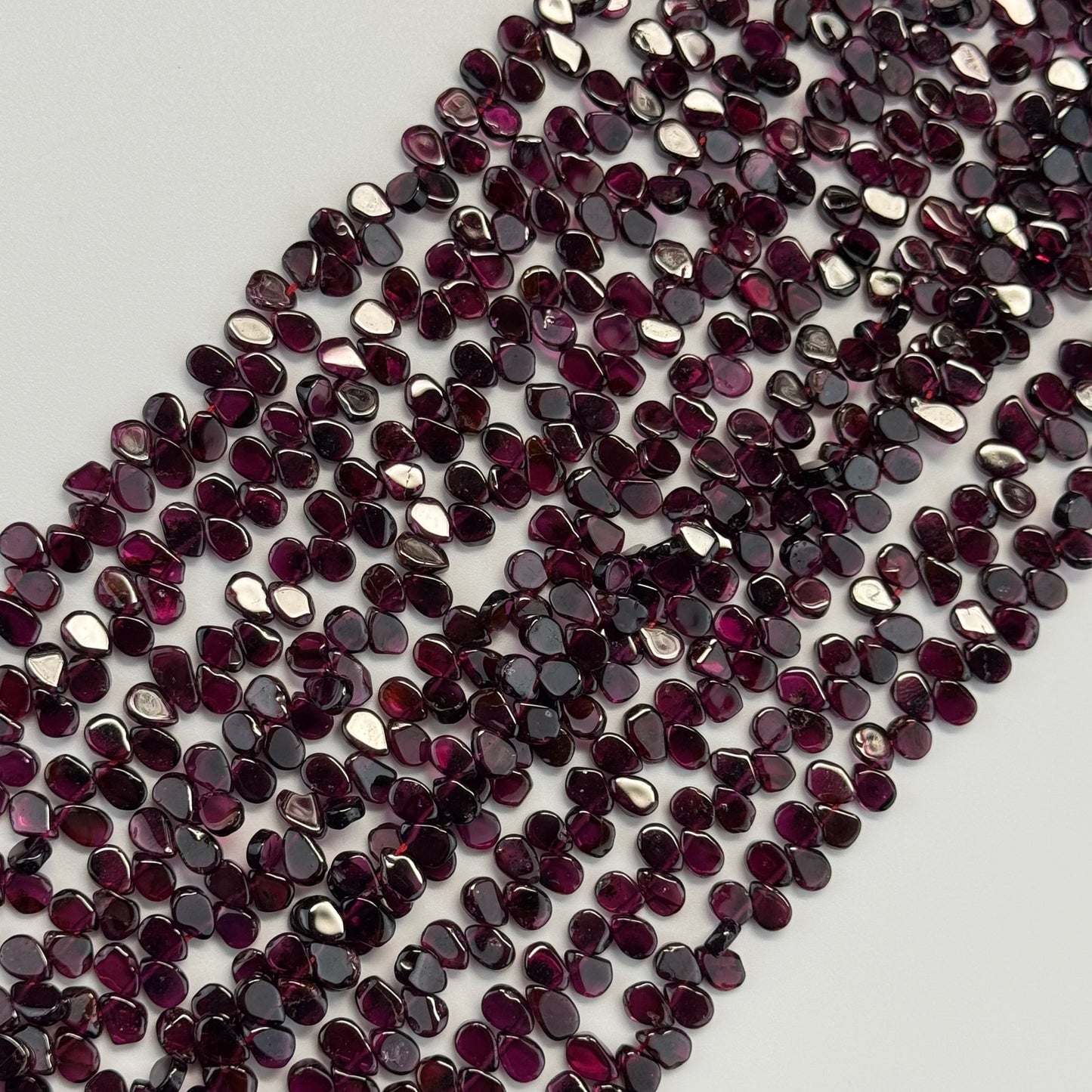 Garnet Polished Pear Gemstone Beads (A Quality)