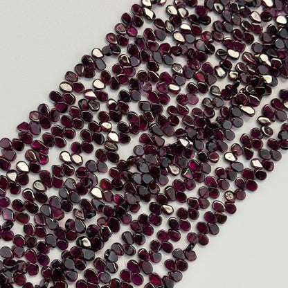 Garnet Polished Pear Gemstone Beads (A Quality)