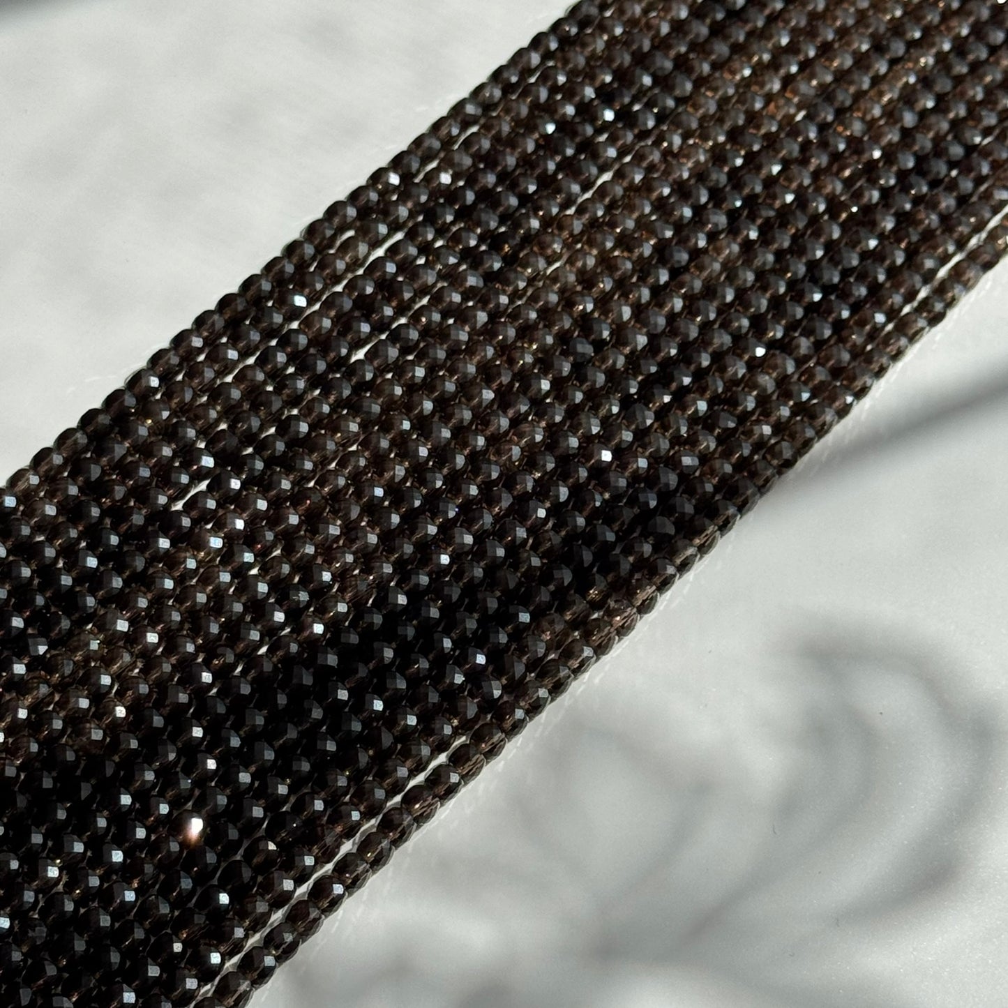 Smoky Quartz Square Beads