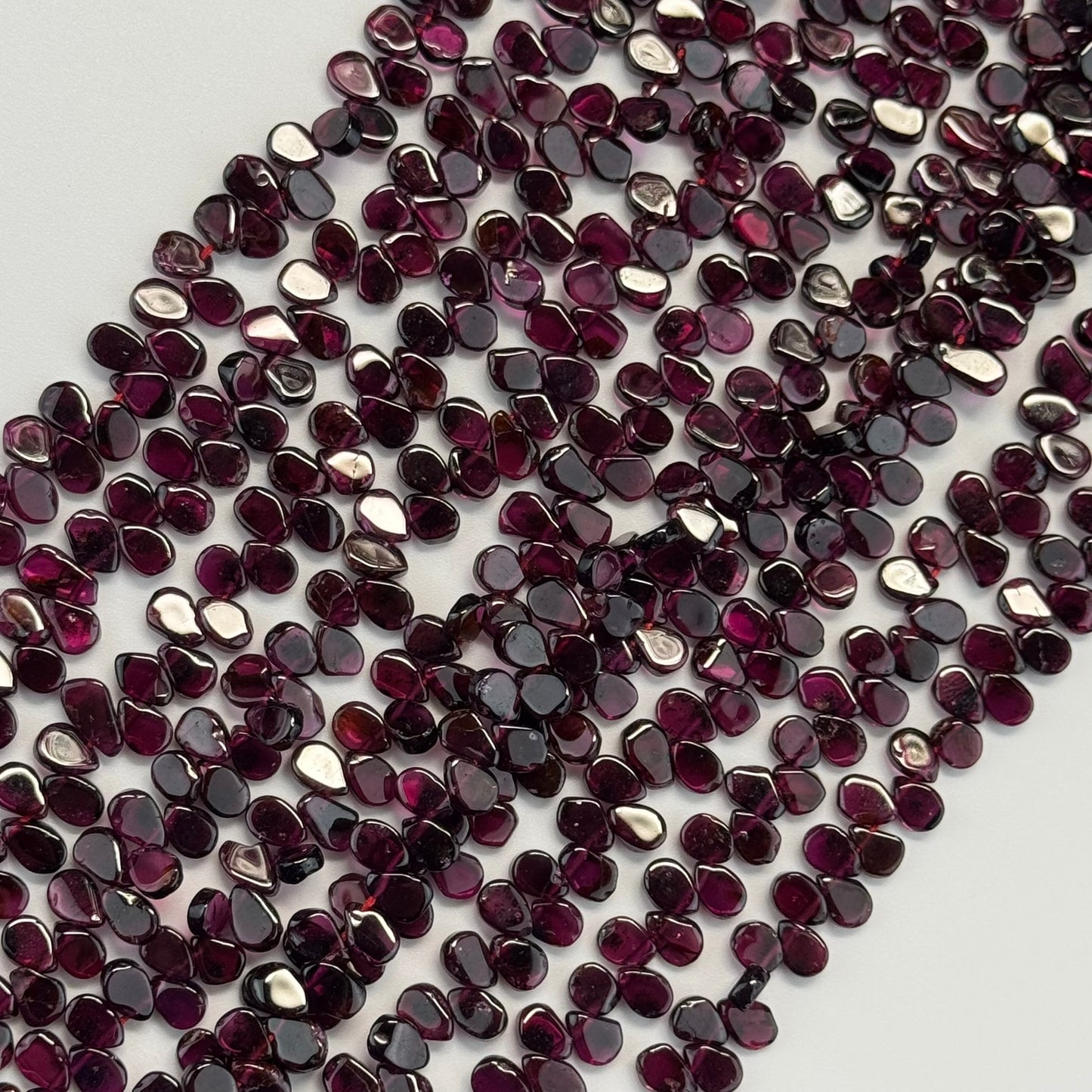 Garnet Polished Pear Gemstone Beads (A Quality)