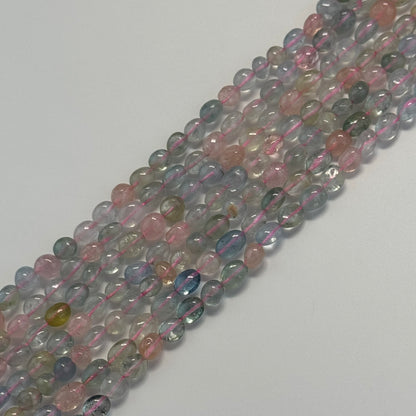 Aquamarine Morganite Freeform Gemstone Beads - (A Quality)