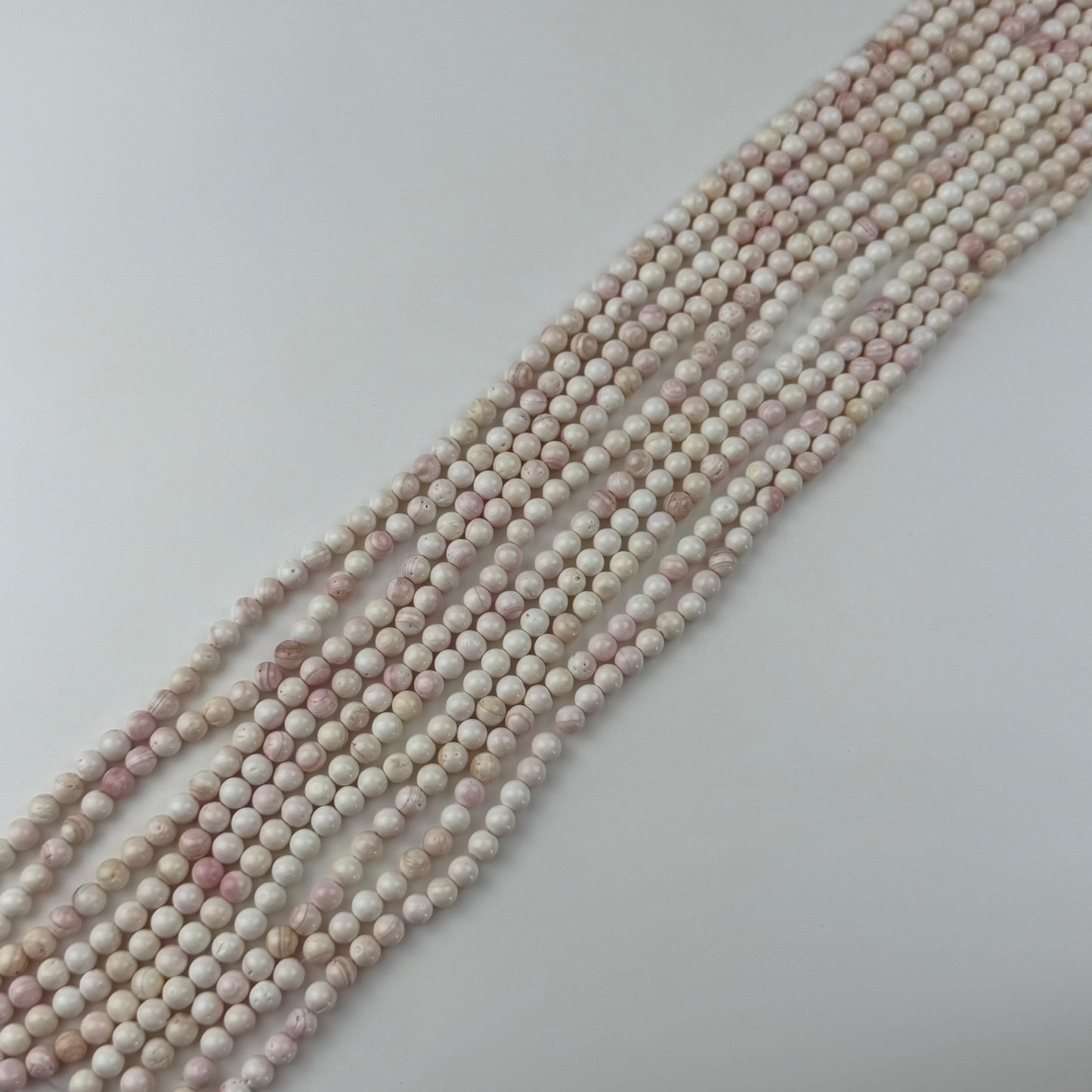 Soft Pink Shell Mother Of Pearl Polished Round Beads