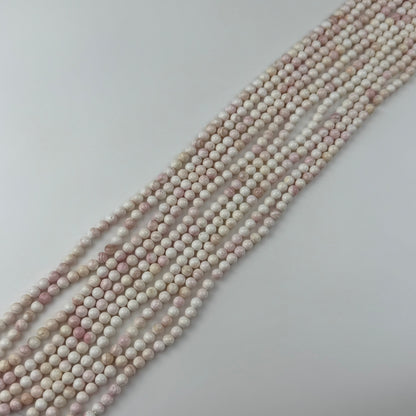Soft Pink Shell Mother Of Pearl Polished Round Beads