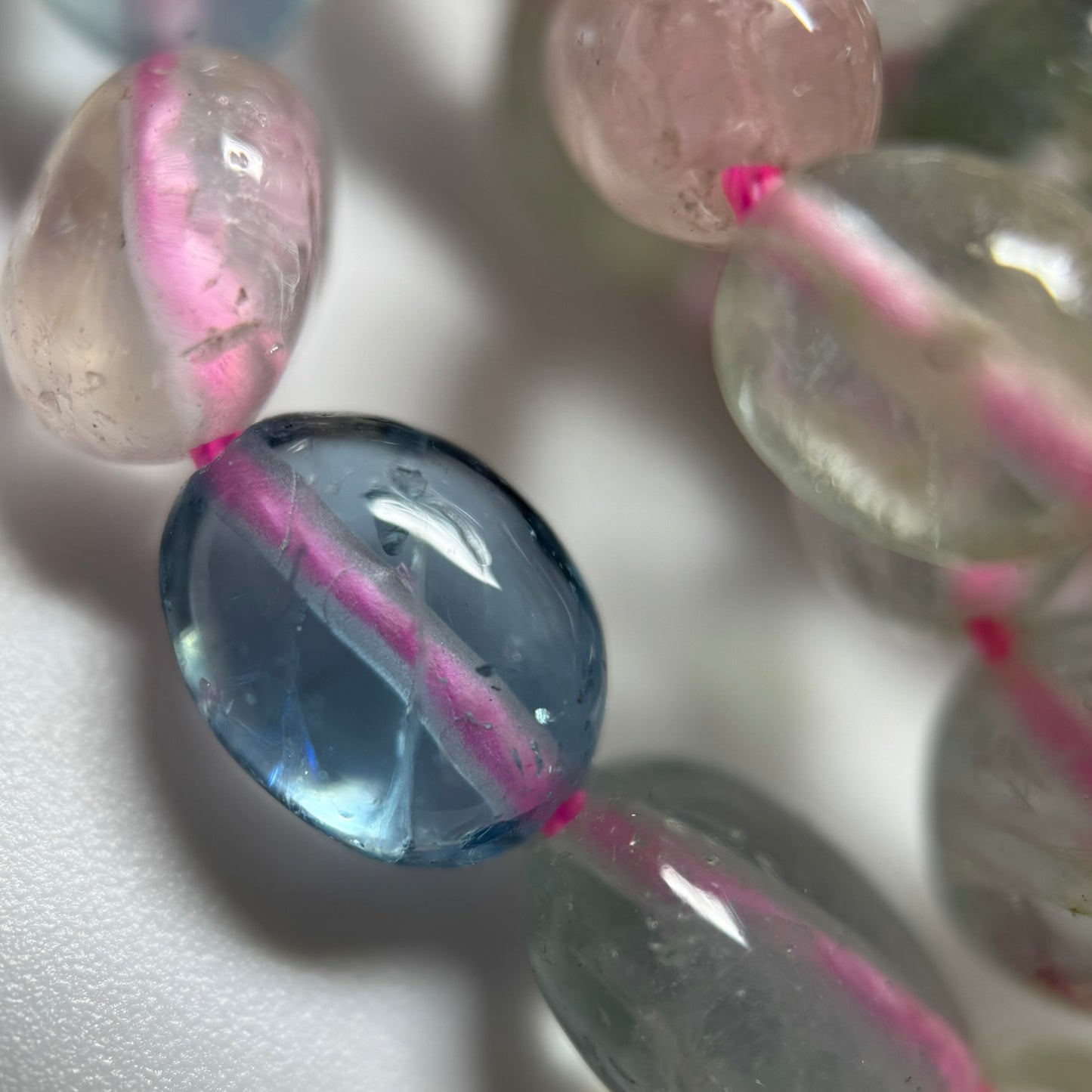 Aquamarine Morganite Freeform Beads - (A Quality)