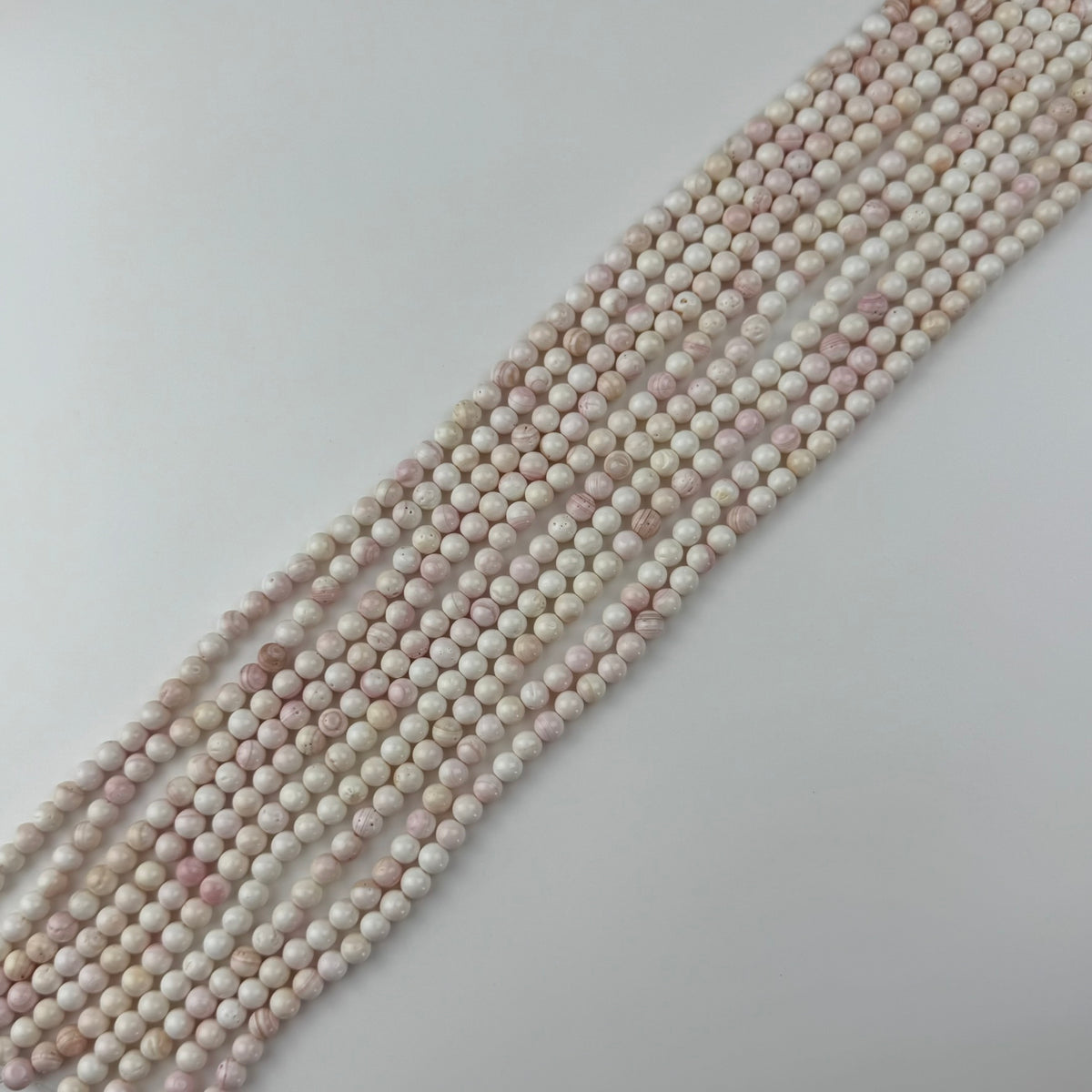Soft Pink Shell Mother Of Pearl Polished Round Beads