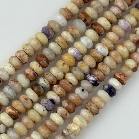 Tiffany Opal Rondelle Faceted Beads
